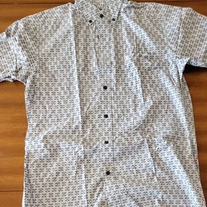 Ariat Men's Black and White Patterned Button Down Shirt